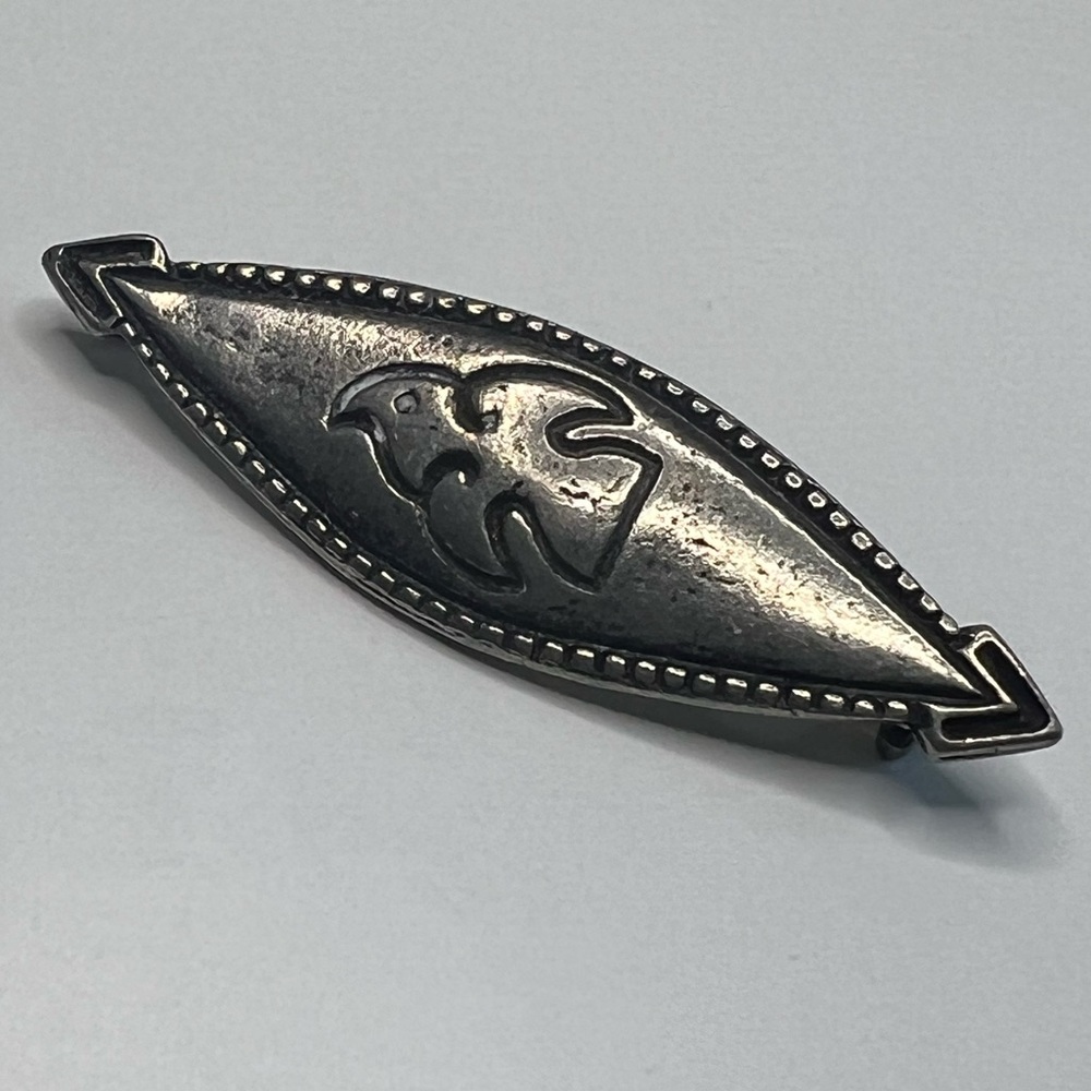 Vintage 70s Norwegian Viking Style Brooch | Per Tinn Pewter